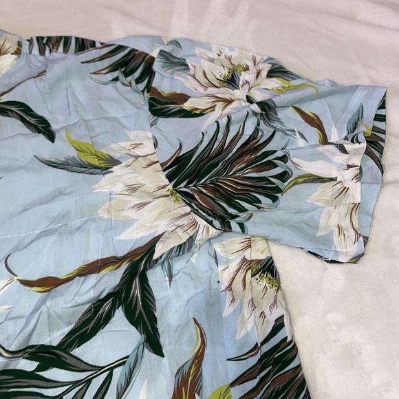 Mens Hawaii Hangover Hawaiian Luao Shirt, Wispy Cerus Light Blue, XL - Picture 4 of 10